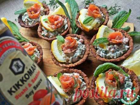 Хлебные корзиночки с сырно-рыбной начинкой