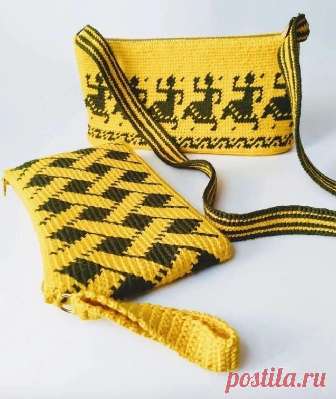 Сумочки с этническим узором крючком в мозаичной технике Сейчас всем нам, как никогда, нужна поддержка. Что мы, рукодельницы, можем сделать? Конечно же, наполнять пространство вокруг себя добром и созиданием. Давайте продолжать заниматься творчеством, вязать, вдохновлять и поддерживать своих коллег по творчеству! Делитесь своими работами,...