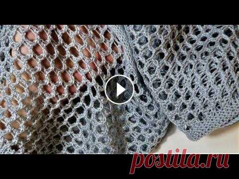 САМАЯ ЛЕТНЯЯ СЕТКА СПИЦАМИ. ажурный узор спицами. вязание на лето. тренды в вязании САМАЯ ЛЕТНЯЯ СЕТКА СПИЦАМИ. Кардиган подобным узором Такая же сетка с маленькой дырочкой Здравствуйте! Меня зовут Вика! На моём канале мы будем шить, ...