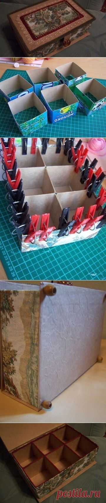 Шкатулка из тетрапаков | Мастер-классы по рукоделию