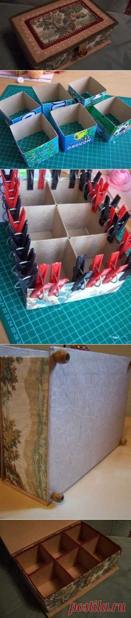 Шкатулка из тетрапаков | Мастер-классы по рукоделию