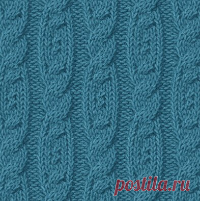 Twisted Staggered Cables Knitting Stitch.