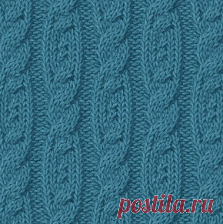 Twisted Staggered Cables Knitting Stitch.
