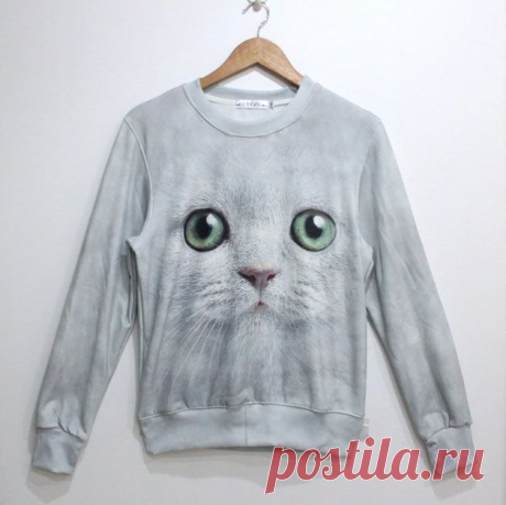 просто прелесть! 2013 Fashion Women/Men Print Animal Wolf 3D Sweatshirts Tiger/Cat/Lion/Dog 3D Fleece Hoodies Sweaters Top Free Shipping-inHoodies &amp; Sweatshirts from Apparel &amp; Accessories on Aliexpress.com