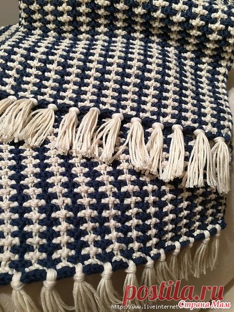 Двухцветный мужской шарф. Stout Scarf by Felecia O’Connell. - Вязание спицами - Страна Мам