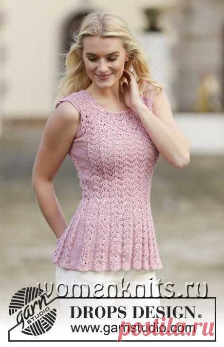 Хлопковый летний топ спицами от drops design
Описание: https://womanknits.ru/vyazanie-dlya-zhenshchin/topy-azhurnye-koftochki/khlopkovyj-letnij-top-spicami-ot-drops-design