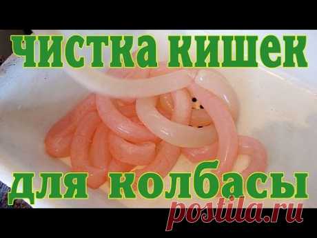 Чистка кишек для колбасы