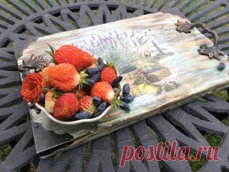Декорирование подноса. (Decoration of the tray). Diy.