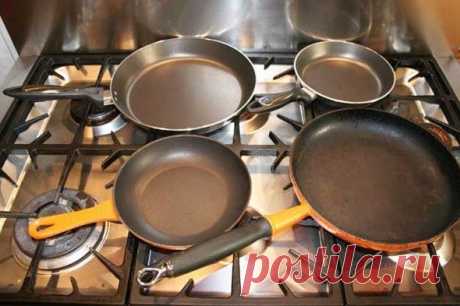Легкий способ очистить сковородки и кастрюли |