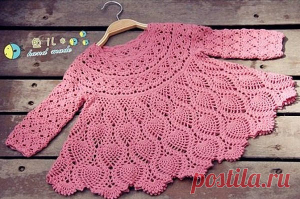 Платье-туника для девочки крючком