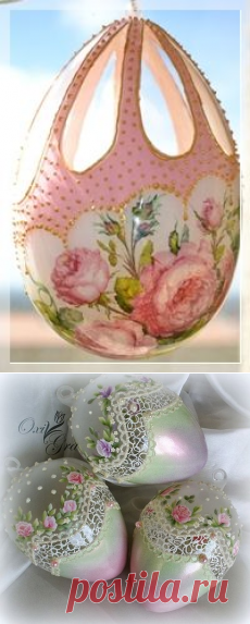 Как украсить прозрачные пластиковые яйца - Домашний hand-made