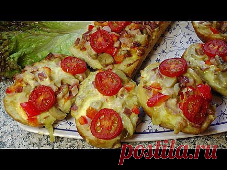 Пицца из батона в духовке - вкусный