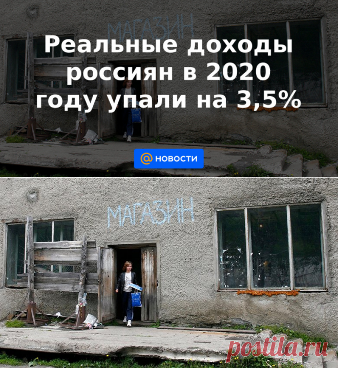 Реальные доходы россиян в 2020 году упали на 3,5% - Новости Mail.ru