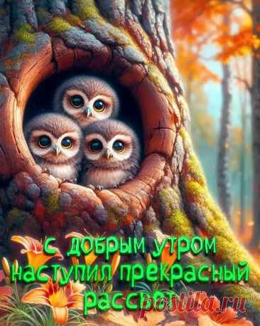 Открытка осенняя доброе утро с пожеланием