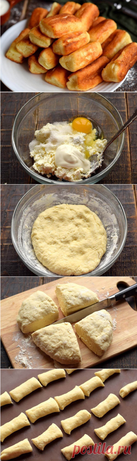 Творожные брусочки

Рецепт очень вкусного блюда на основе творога — творожные брусочки. Готовятся они очень быстро и просто. Все ингредиенты свешиваем между собой, из теста формируем небольшие брусочки, которые жарим в масле на сковороде. Брусочки получаются мягкими и воздушными, имеют легкий творожный вкус.