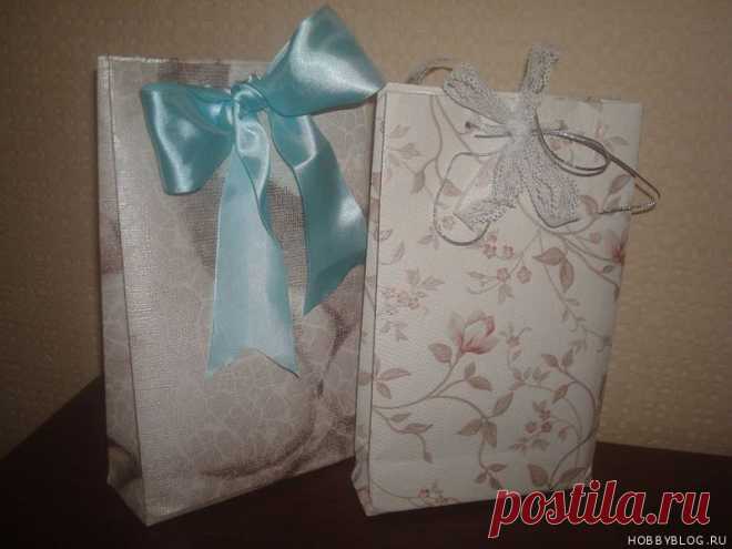 Подарочный пакет из остатков обоев | HOBBY BLOG