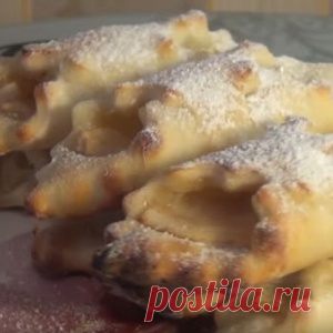 Низкокалорийное творожное печенье-платочки без масла,яиц с яблоком