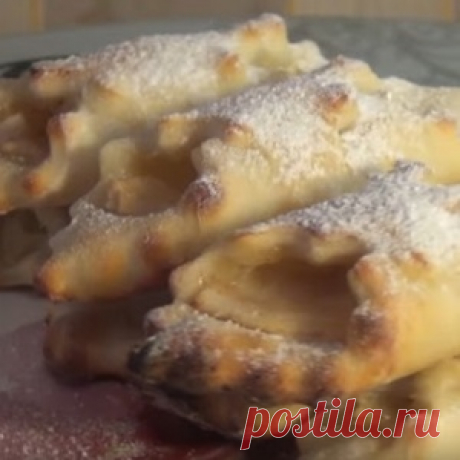 Низкокалорийное творожное печенье-платочки без масла,яиц с яблоком