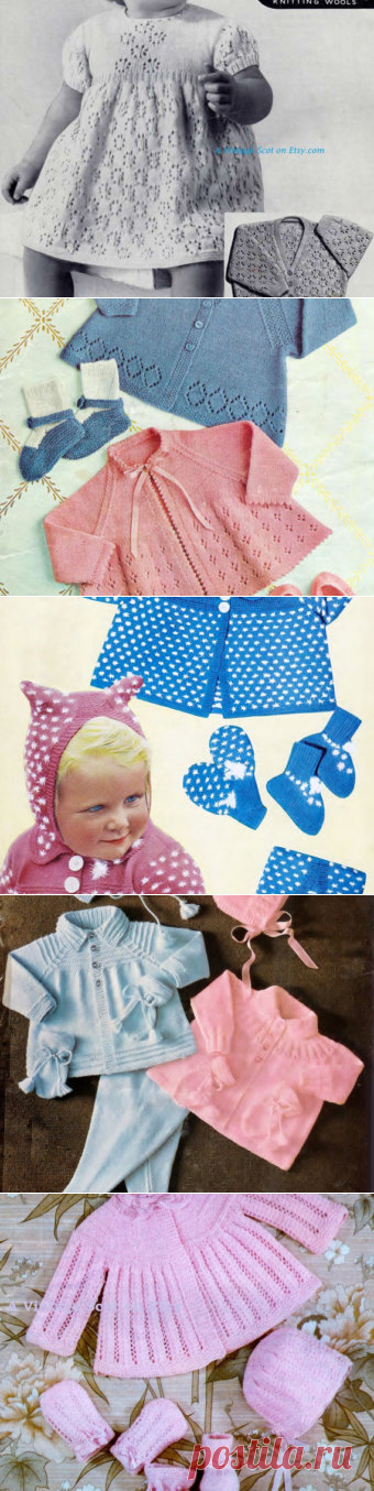 Baby DK 8ply Light worsted Instructions for a Matinee Jacket