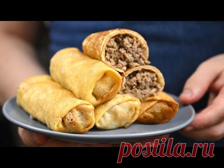 Настоящие Мужские Блины с Мясом! Такое я одобряю!!!