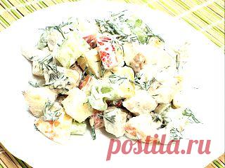 Кулинарные Рецепты: Салат с сельдереем и курицей