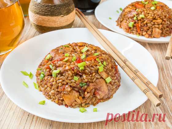 Тяхан с курицей и овощами - Пошаговый рецепт с фото | Вторые блюда | Вкусный блог - рецепты под настроение