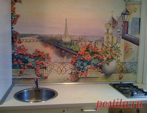 Роспись стен на кухне. Как вам такая идея?