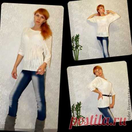 Вязаная кофточка &quot;Романтичная&quot; - кофточка,вязаная кофточка,Летняя кофточка