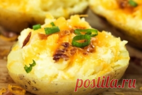 Печеный картофель с сыром и беконом - пошаговый рецепт | Закуски и бутерброды