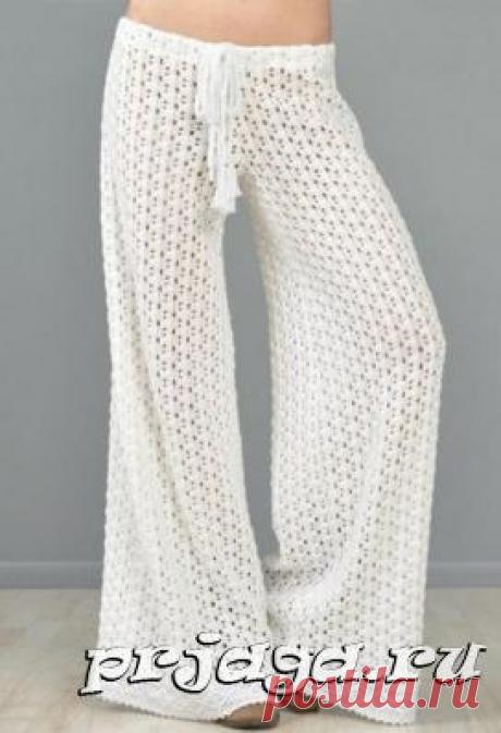 Ажурные брюки крючком