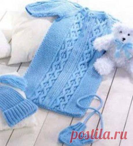 Как связать конверт для новорожденного: схема, описание, фото