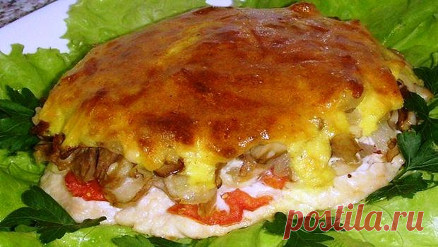 Просто потрясающе вкусное сочетание мяса и грибов! Поистине царское угощение! "Мясо с грибами в духовке" Рецепт здесь...