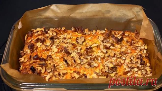 Овсяный пирог с творожным слоем