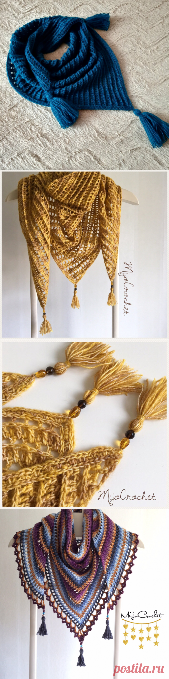 Выделись из толпы: яркие шали крючком с сайта Mijo Crochet | Магия вязания | Яндекс Дзен