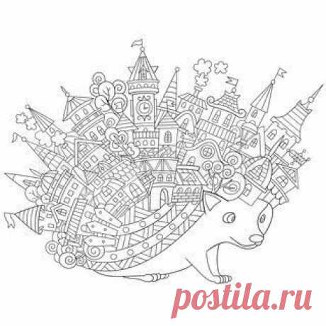 Маленький ёжик четверо ножек. &quot;Туфти-туфли туфти-ту на спине городок несу&quot;))))))