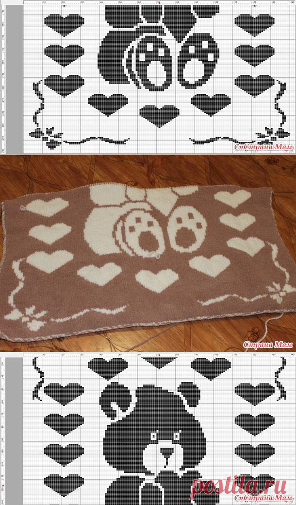Вяжем плед двухсторонним жаккардом - Хенд-Мейд | HANDMADE - Страна Мам