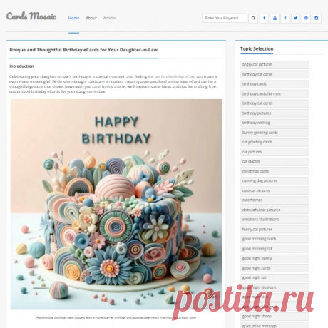 Learn how to create a personalized, free birthday eCard that celebrates your special bond with your daughter-in-law. Includes tips for using online tools and incorporating multimedia elements.