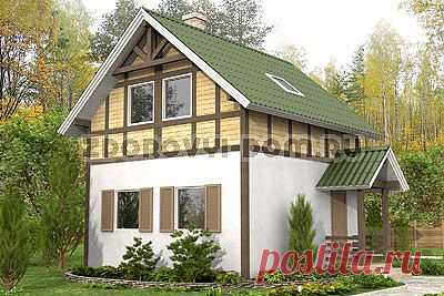 Проект Бавария 61 | Каркасно-панельный дом 6.00 x 6.00 м