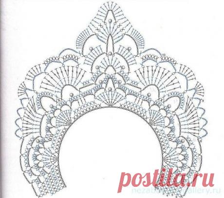 Схема для вязания крючком короны для Снегурочки или Снежинки