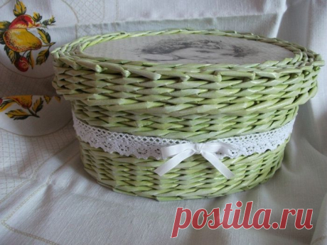Круглая корзинка из газет. Мастер-класс | Своими руками