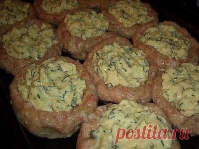 Готовим вкусно - Рецепт мясных гнезд со сливочной серединкой