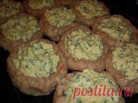 Готовим вкусно - Рецепт мясных гнезд со сливочной серединкой