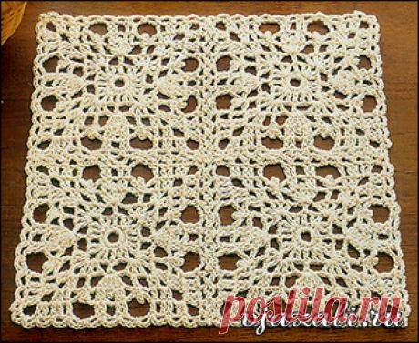 Салфетка квадратная | вязание