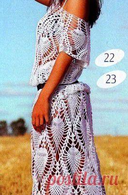 Красивое вязание | Женский костюм "Ананасы"