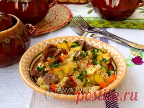 Жаркое с мясом в горшочках — рецепт с фото пошагово