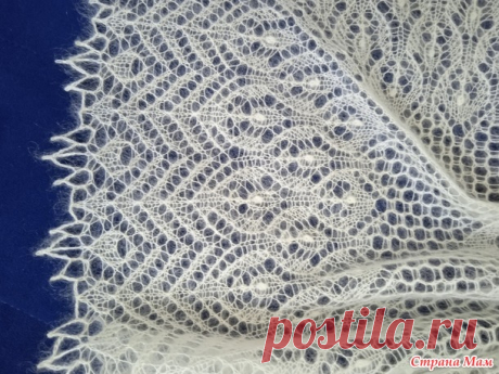 Шаль"Жемчужная метель" дизайн Карина Земцова - Вязание - Страна Мам