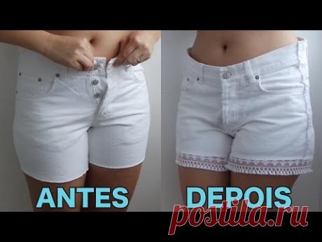 COMO AUMENTAR MEDIDA DE SHORTS APERTADO - SUELLEN REDESIGN