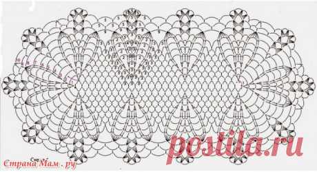 Овальная скатерть крючком