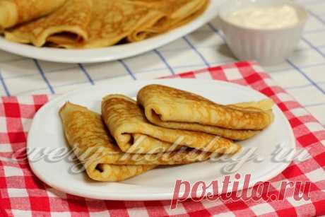 Рецепт вкусных блинчиков на молоке