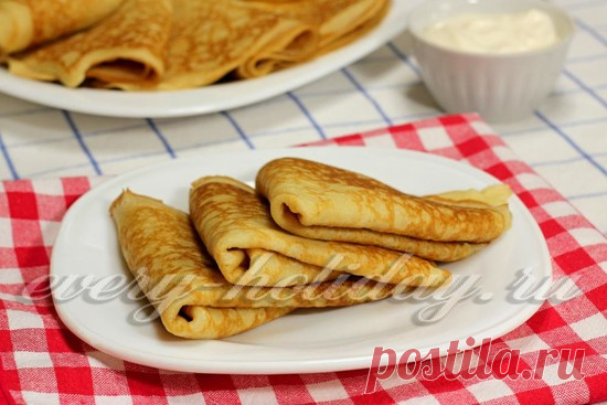 Рецепт вкусных блинчиков на молоке